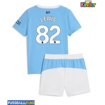 Manchester City Rico Lewis #82 Heimtrikotsatz Kinder 2025-26 Kurzarm (+ Kurze Hosen)